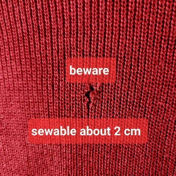 NEW with defects MICHAEL L STARS sweater color maroon size S. - Picture 5 of 10